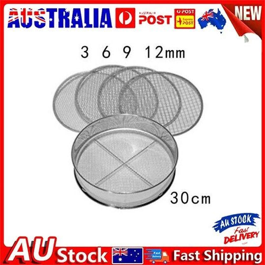 Large Round Garden Sieve Riddle Riddler Soil Sifter Mesh Gardening Tool