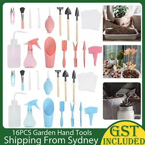 16X Mini Garden Hand Tools Transplanting Succulent Plant Gardening Tool Rake Set